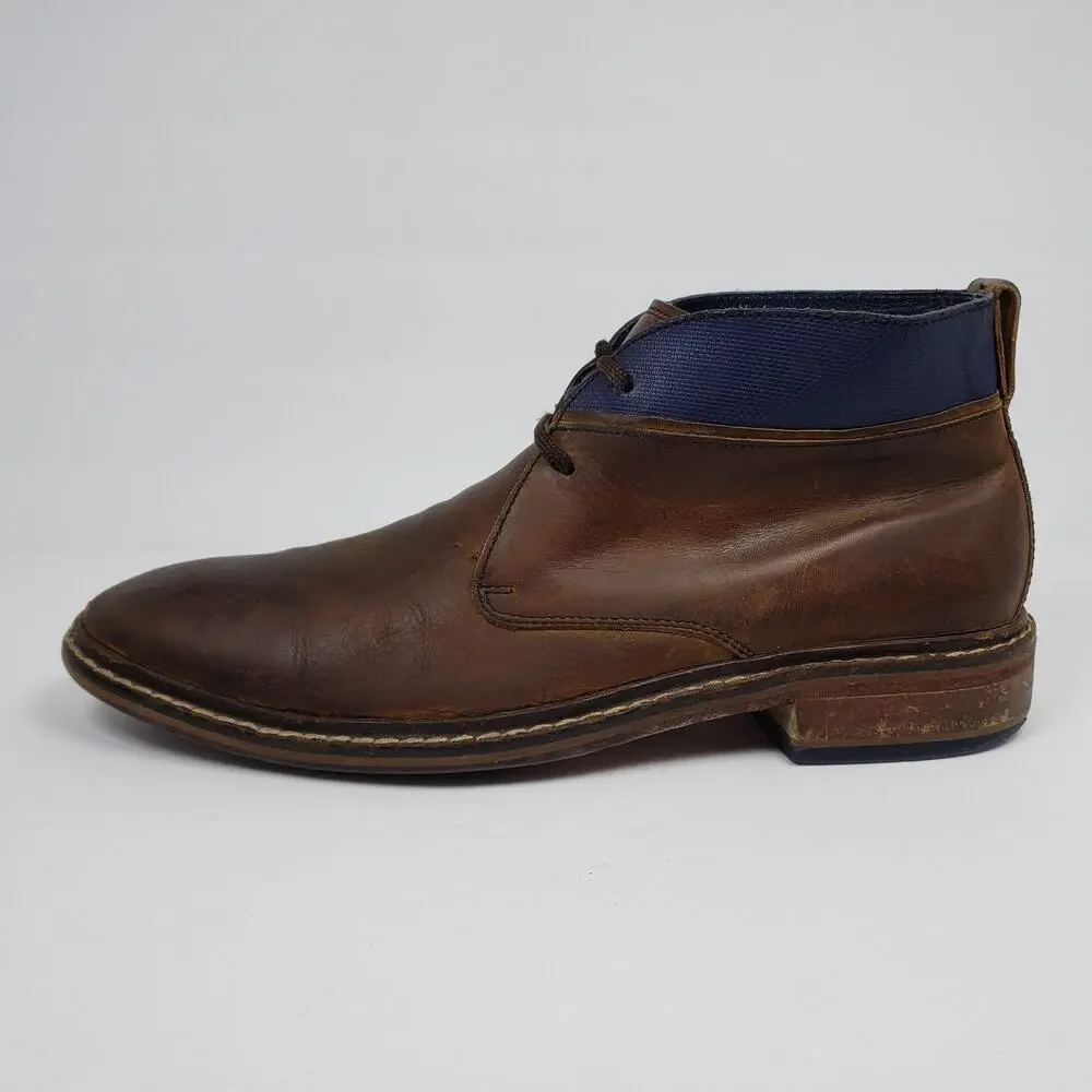Cole Haan Colton Mens Size 10 Brown Leather Lace Up Chukka Boots Shoes C11771